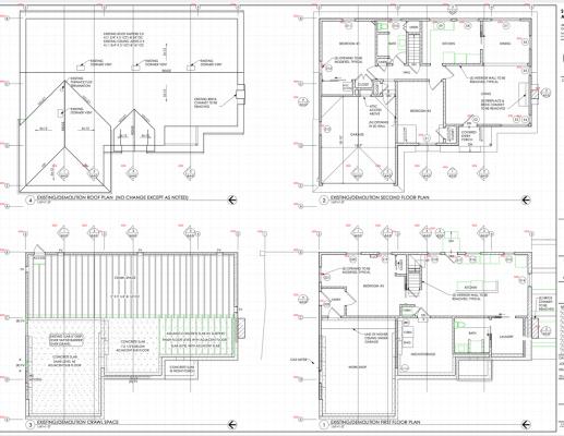 Drawings of Whole House Remodel in Oakland Hills